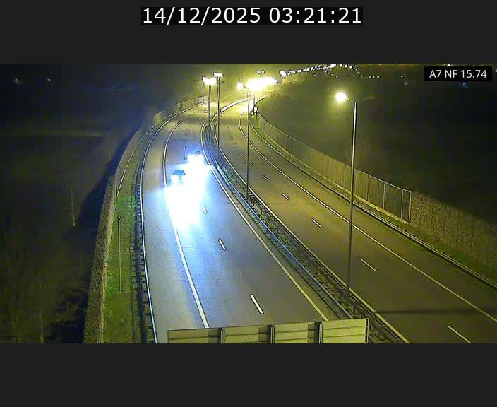 Caméra trafic Luxembourg - A7, Tunnel Mersch, entrée nord, direction Lorentzweiler
