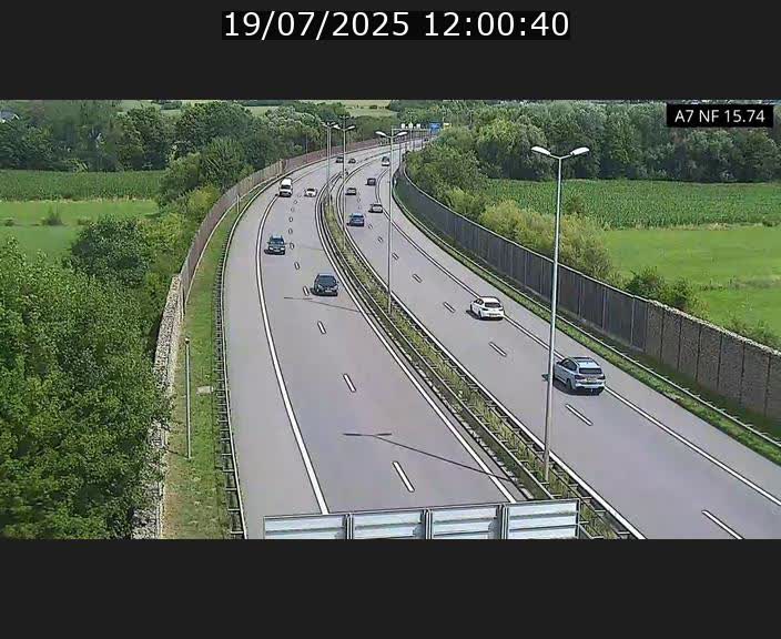 Caméra trafic Luxembourg - A7, Tunnel Mersch, entrée nord, direction Lorentzweiler
