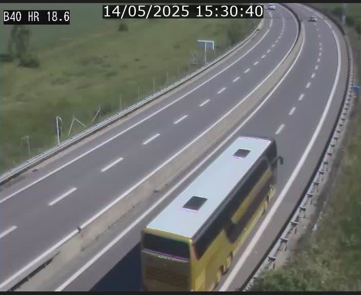 Webcam sur la route de liaison entre Micheville et Esch-Belval à la frontière entre le Luxembourg et la France. Vue orientée vers la Lorraine.