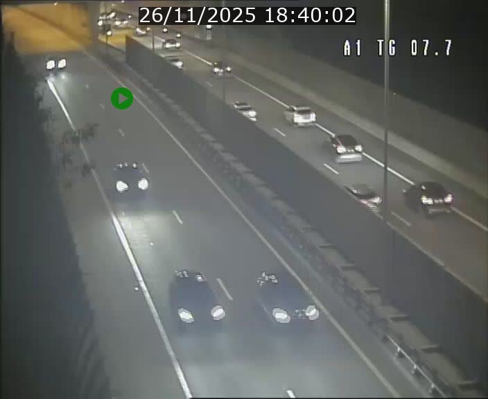 Traffic live webcam Luxembourg Kirchberg - A1 direction Luxembourg-ville - BK 7.7