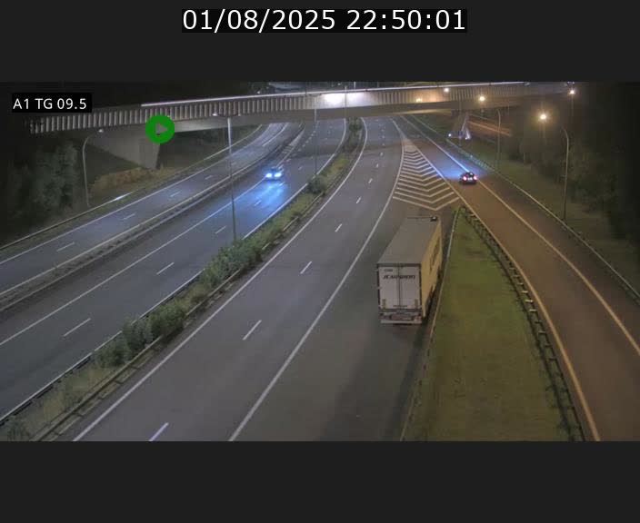 Traffic live webcam Luxembourg Jonction Grünewald - A1 direction Luxembourg-ville - BK 9.5