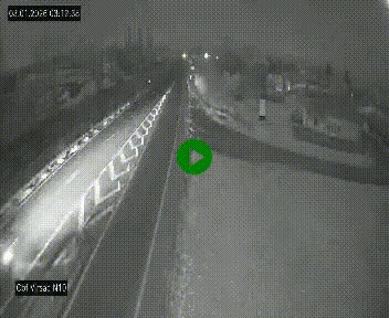 Vue en direct de l'autoroute A10 grâce à un drône situé au-dessus du péage de Virsac