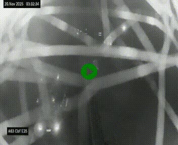 Webcam autoroute A63 en périphérie de Bordeaux au sud-est de la ville, en provenance du bassin d'Arcachon. Vue orientée vers Bordeaux