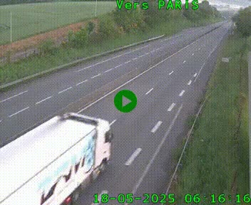 Caméra routière sur l'autoroute A20 à Saint-Hilaire-Bonneval, au sud de Limoges. Vue orientée vers Paris