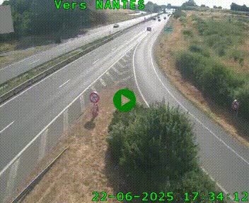 Webcam N147 au nord de Poitiers et à la jonction avec la A10