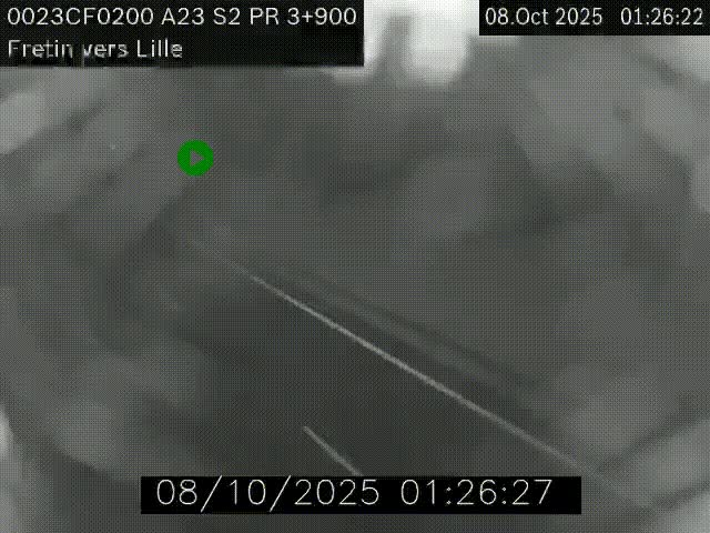 Webcam autoroute A23 à hauteur de Fretin. Vue orientée vers Lille