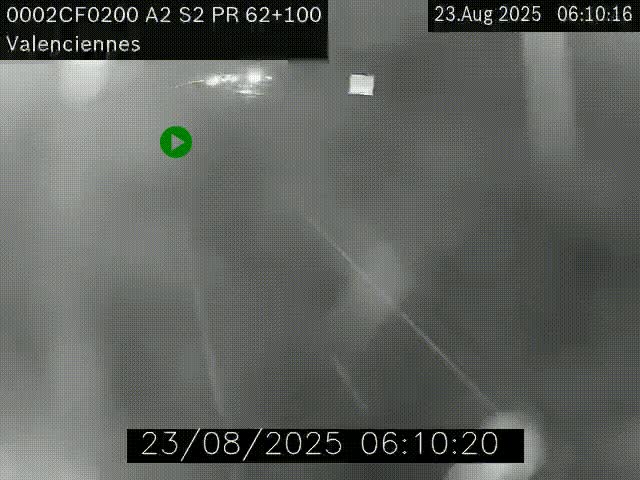 Webcam autoroute A2 à Valenciennes. Vue orientée vers Maubeuge et Mons (Belgique)