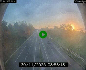 Webcam sur le périphérique de Rennes (N136) à hauteur du quartier Bréquigny, au sud de la ville