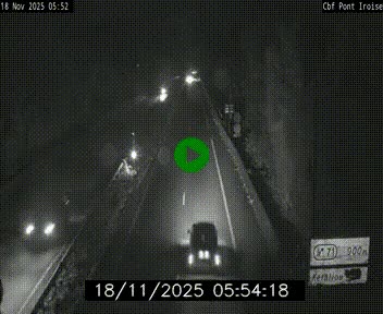Webcam sur la N165 après le Pont de l'Iroise, à l'entrée de Brest