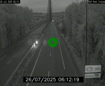 Webcam sur la N165 après le Pont de l'Iroise, à l'entrée de Brest