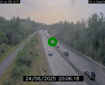 Webcam sur le périphérique de Nantes (N844) à hauteur de Porte de la Chapelle, au nord de la ville