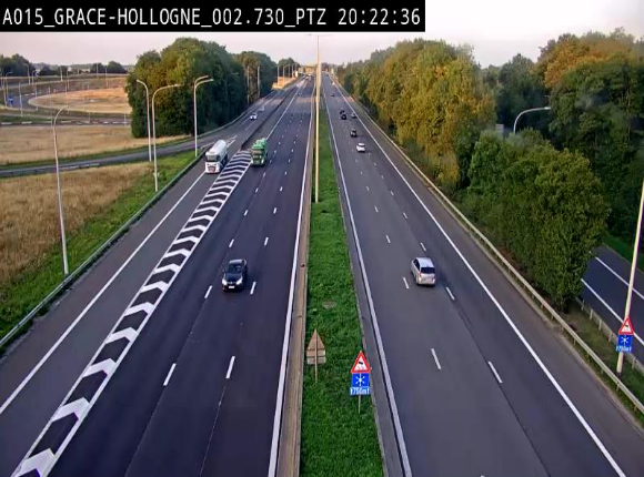 Caméra trafic Belgique - Grâce-Hollogne - E42, jonction avec A604, direction Loncin/Aéroport de Liège -  BK 3.2