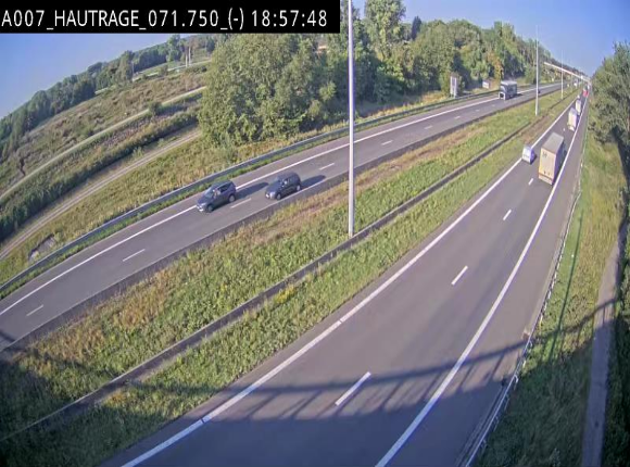 Webcam autoroute Belgique - Hautrage - E19 - BK 71.7