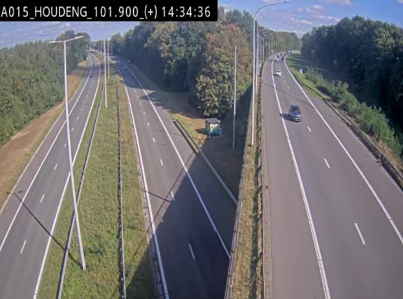 Webcam autoroute Belgique - Houdeng-Goegnies - Jonction E19/E42 direction Tournai/Mons - BK 101.85