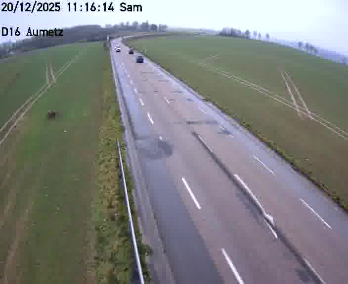 Webcam sur la D16 à Aumetz. Vue orientée vers A30