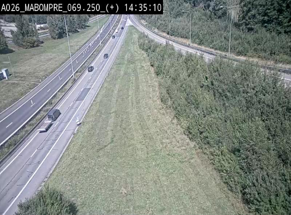 Webcam E25 (A26) à Mabompré. Vue orientée vers le Luxembourg