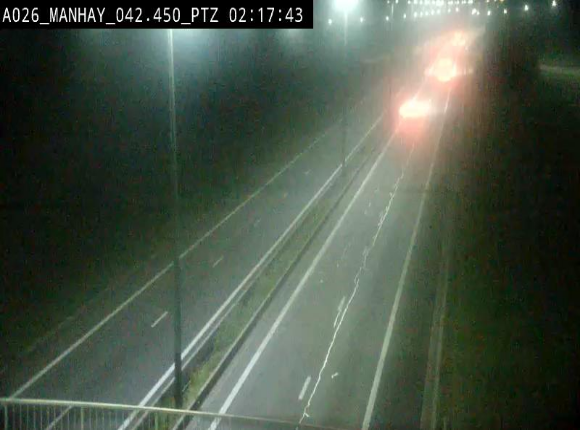 Webcam autoroute A26/E25 à hauteur de Manhay, à la jonction avec la N651 en direction de Liège - BK 42.4