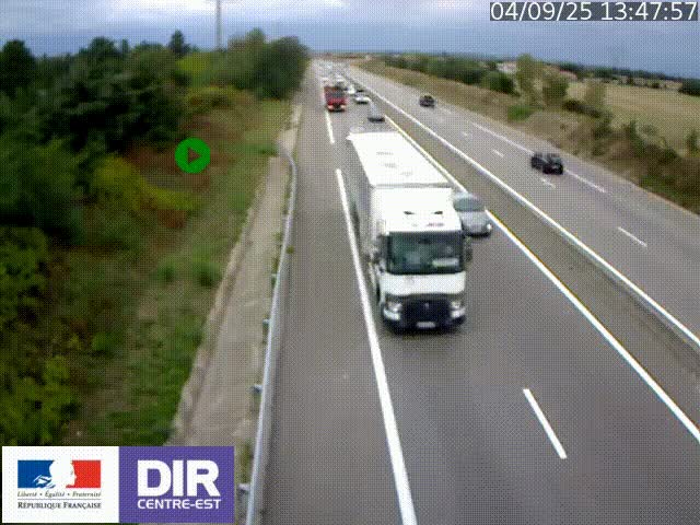 Webcam sur le contournement de Valence, sur la Nationale 7, à la jonction avec la N532, caméra orientée vers Grenoble