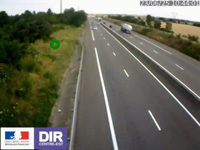 Webcam sur le contournement de Valence, sur la Nationale 7, à la jonction avec la N532, caméra orientée vers Grenoble