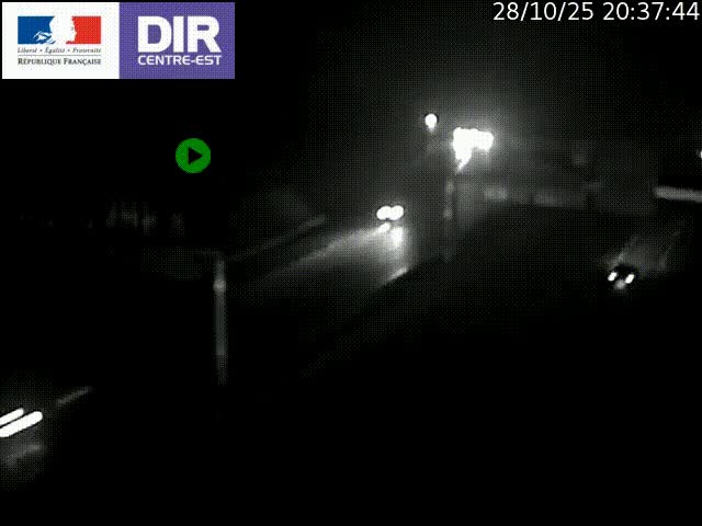 Caméra de circulation routière sur le boulevard périphérique Laurent Bonnevay de Lyon (D383) à hauteur de Bron, avant la jonction avec l'A43. Vue orientée vers l'échangeur