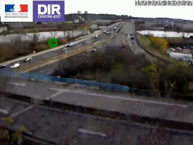 Clone of Caméra de circulation sur A7 à Lyon Perrache vers Marseille, le long du Rhône