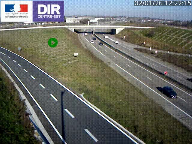 Webcam sur le contournement de Valence, sur la Nationale 7, caméra orientée vers Lyon