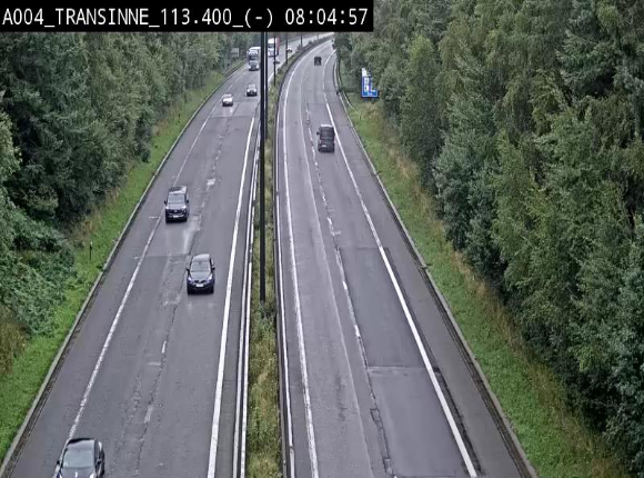 Caméra trafic E411 (A4) - Transinne direction Namur - BK 113.425