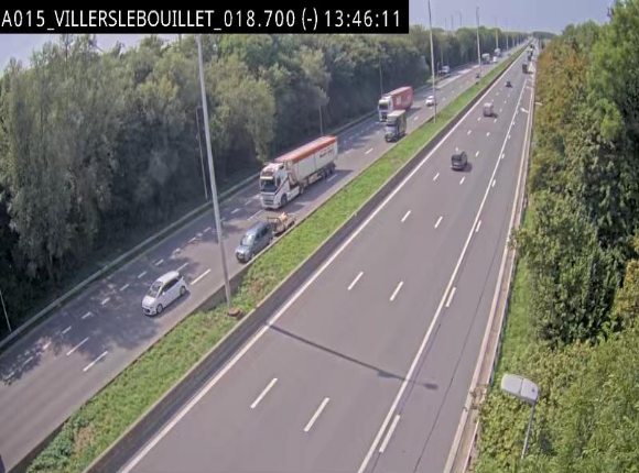 Webcam autoroute Belgique - Villers-le-Bouillet - E42 direction Liège - BK 18.7