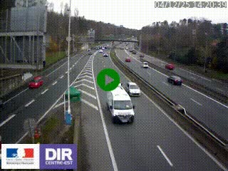 Caméra autoroute sur A6 - Valvert, près de Lyon, en direction de Paris, à hauteur de la sortie 36 Porte du Valvert