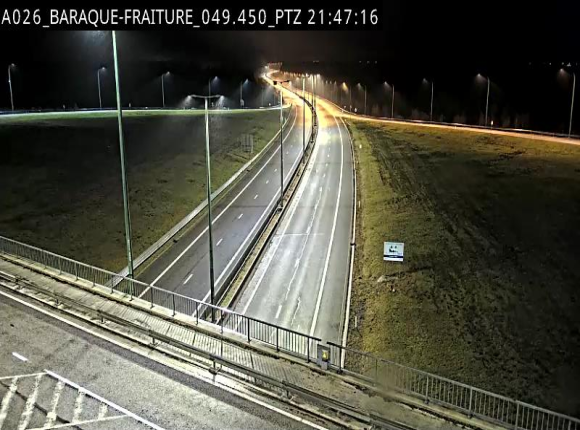 Webcam à la Baraque de Fraiture à la jonction entre l'E25 et la N89 à hauteur de Vielsalm