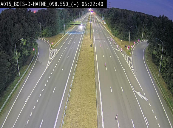 Webcam autoroute Belgique - Bois d'Haine - E42 - BK 98.6