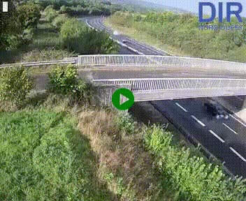Webcam sur A84 à hauteur de Pont-Farcy, au niveau du pont autoroutier sur la Vire, au sud de Saint-Lô