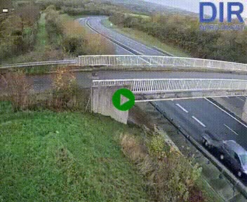Webcam sur A84 à hauteur de Pont-Farcy, au niveau du pont autoroutier sur la Vire, au sud de Saint-Lô