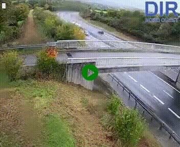 Webcam sur A84 à hauteur de Pont-Farcy, au niveau du pont autoroutier sur la Vire, au sud de Saint-Lô
