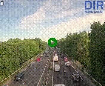 Webcam sur le périphérique de Caen (N814) à l'est de la ville, à Mondeville hauteur de la sortie 2, Presqu'île-Rives de l'Orne, au bout de l'autoroute A13