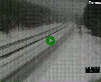 Webcam dans les Pyrénées à hauteur de Mérens-les-Vals sur N320, en direction de Pas de la Casa (Andorre)