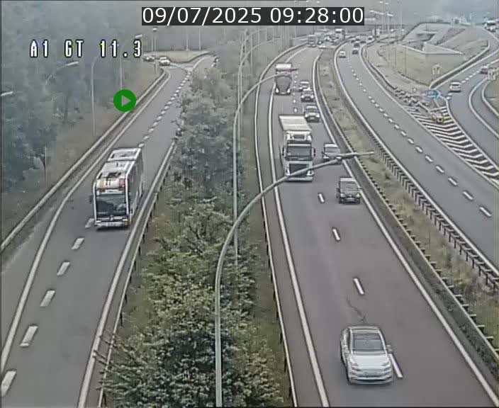 Traffic live webcam Luxembourg Senningerberg - A1 direction Allemagne - BK 11.3