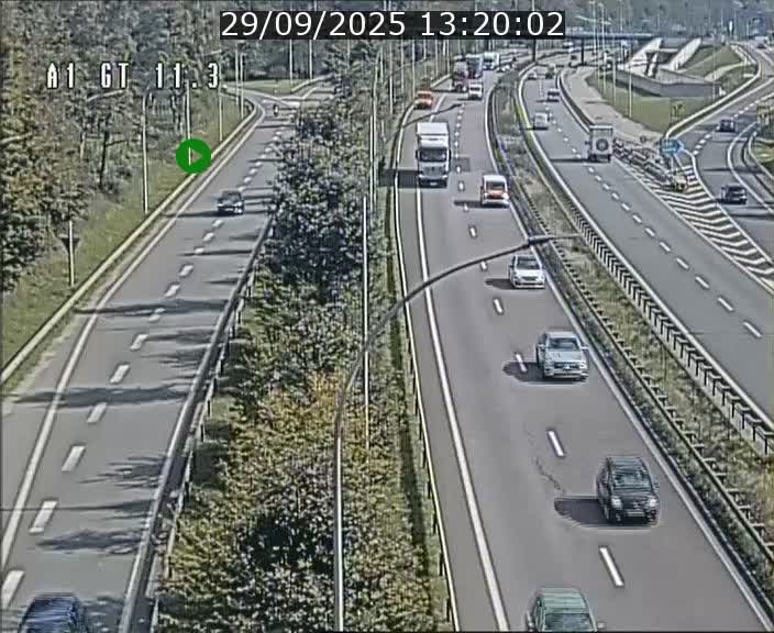 Traffic live webcam Luxembourg Senningerberg - A1 direction Allemagne - BK 11.3
