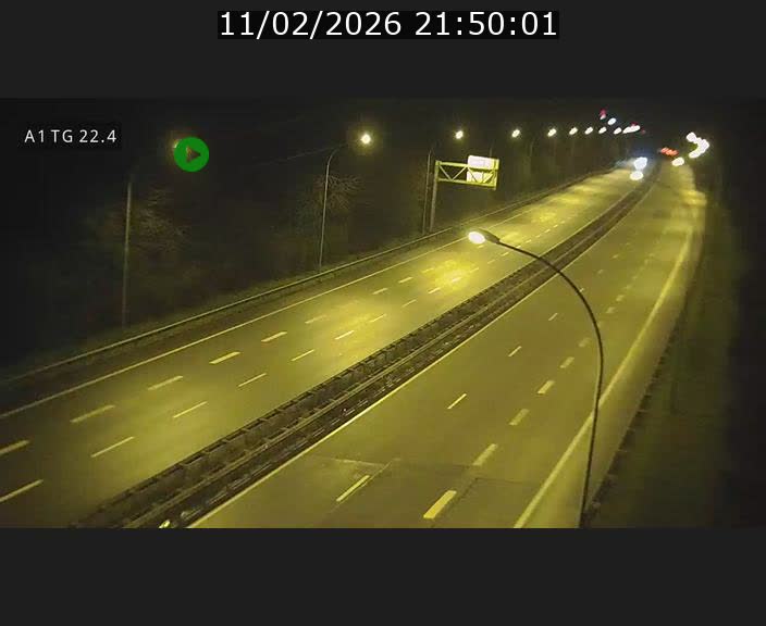 Traffic live webcam Luxembourg Flaxweiler - A1 direction Luxembourg - BK 22.4