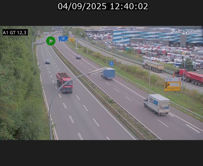 Traffic live webcam Luxembourg Senningerberg - A1 direction Allemagne - BK 12.3
