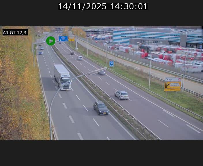 Traffic live webcam Luxembourg Senningerberg - A1 direction Allemagne - BK 12.3