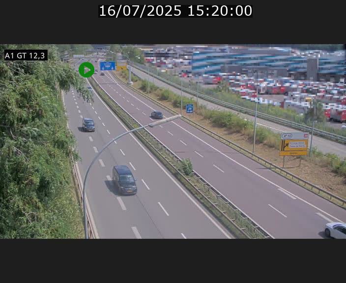Traffic live webcam Luxembourg Senningerberg - A1 direction Allemagne - BK 12.3