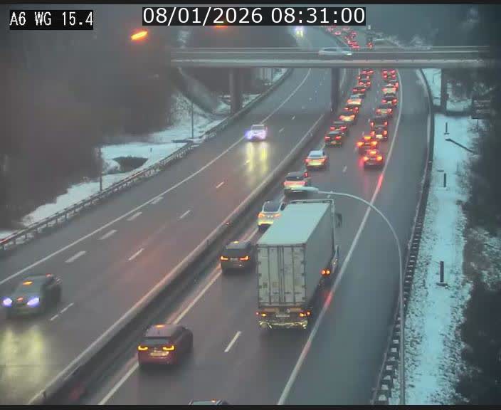 Traffic live webcam Luxembourg Capellen - A6 - BK 15.4 - direction Luxembourg/France/Allemagne
