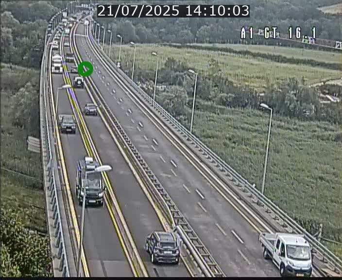 Traffic live webcam Luxembourg Niederanven - A1 direction Allemagne - BK 16.1
