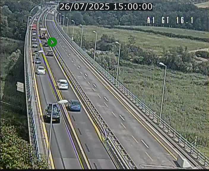 Traffic live webcam Luxembourg Niederanven - A1 direction Allemagne - BK 16.1