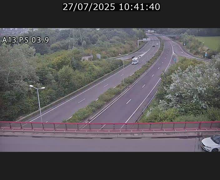 Traffic live webcam Luxembourg Ehlerange - A13 direction Esch-sur-Alzette - BK 6.8