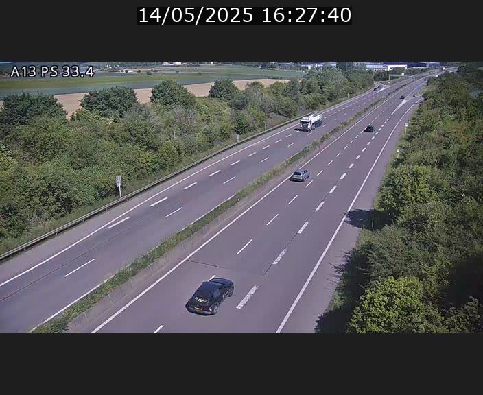 Webcam trafic sur A13 à hauteur de Mondorf-les-Bains en direction d'Altwies