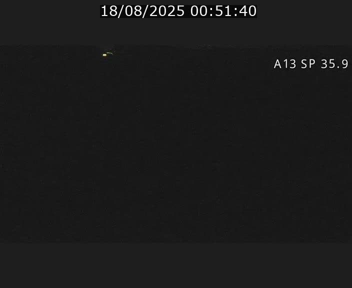 Webcam trafic sur A13 à l'entrée ouest du tunnel Markusbierg à Remerschen. Vue orientée vers Mondorf-les-Bains.