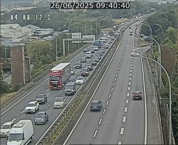 Traffic live webcam Luxembourg Jonction Foetz - A4 - BK 12.0 - direction Esch sur Alzette