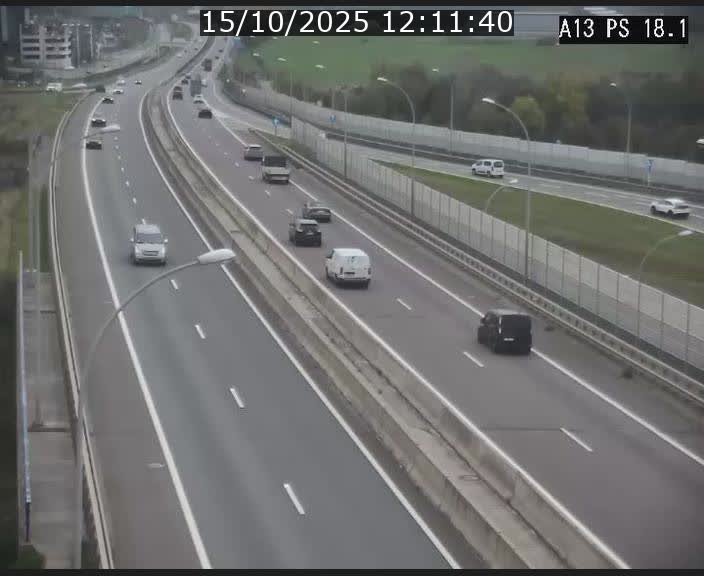 Traffic live webcam Luxembourg Dudelange - A13 direction Croix de Bettembourg - BK 18.1